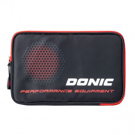 Donic Double Hull Phase Racket Cover-Black&Red