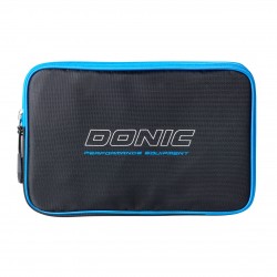 Donic Single Cover Pixel Racket Cover - Black & Cyan Blue