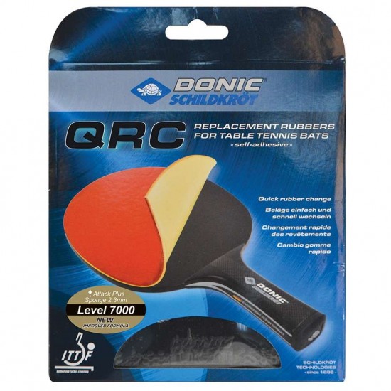 Donic QRC Level 7000 Table Tennis Rubber (2 Rubbers 1Black, 1 Red)