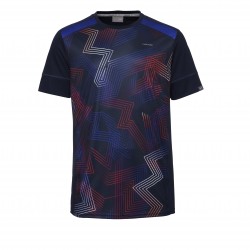 Head Racquet T-Shirt - Dark Blue & Red
