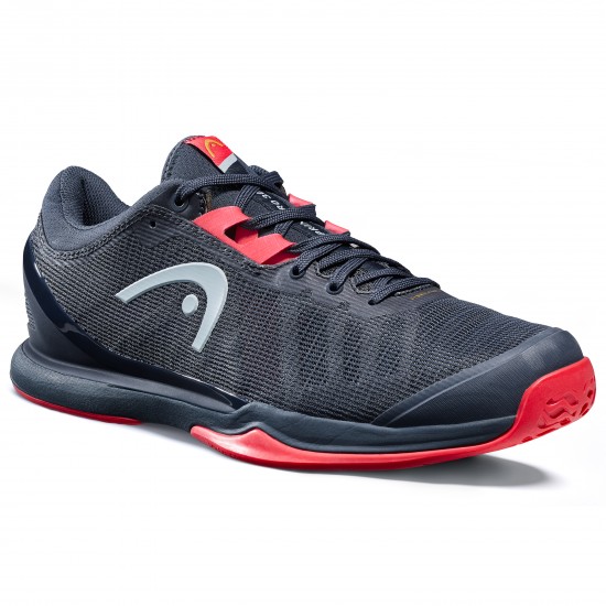 Head Sprint Pro 3.0 Tennis Shoe - Midnight Navy / Neon Red