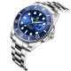 PAGANI DESIGN AUTOMATIC SUBMARINER STAINLESS STEEL WATCH - PD-1639-BLUE 