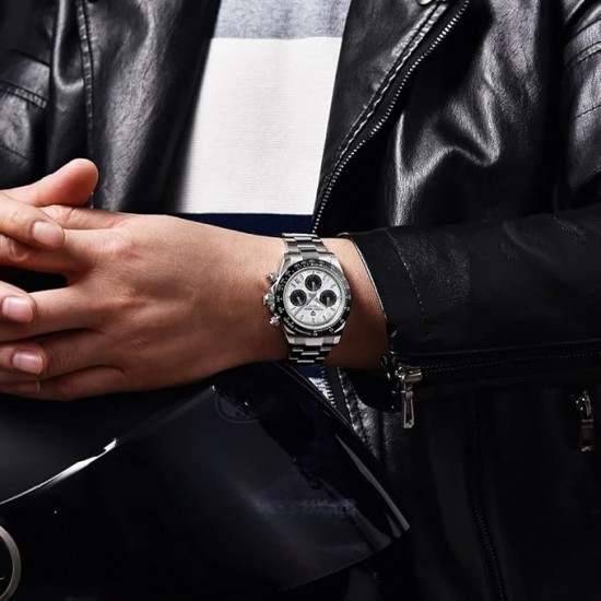 PAGANI DESIGN DAYTONA METEORITE CHRONOGRAPH QUARTZ MEN WATCH - PD-1644 GRAY