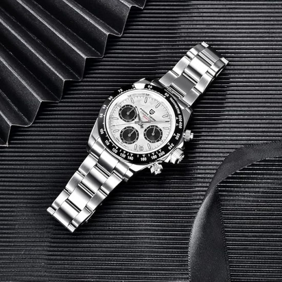 PAGANI DESIGN DAYTONA METEORITE CHRONOGRAPH QUARTZ MEN WATCH - PD-1644 GRAY