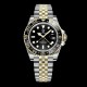 PAGANI DESIGNE GMT-MASTER II MECHANICAL AUTOMATIC MEN WATCH TWO-TONE JUIBLEE BRACELET PD-1662 BLACK
