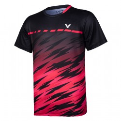 Victor T-10008C T-Shirt - Black & Red