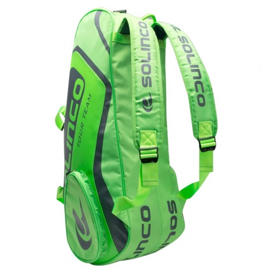 Solinco 6-Pack Tour Team Tennis Racquet Bag (NEON GREEN)